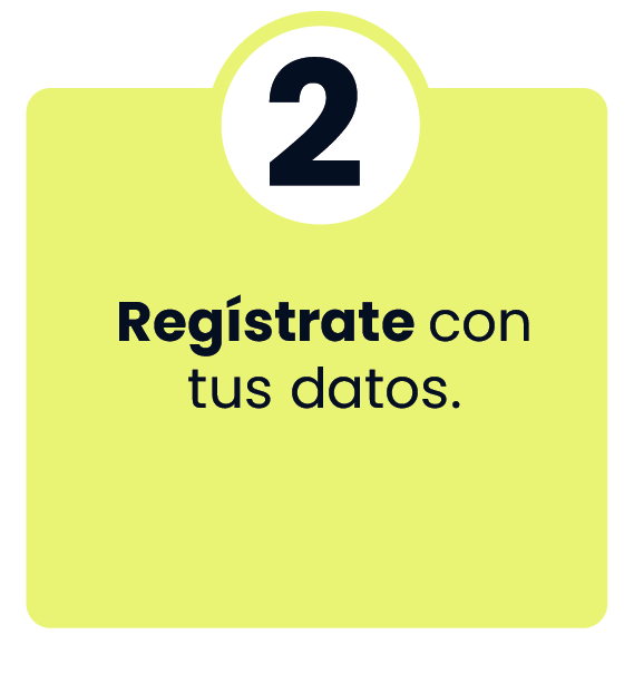 Regístrate con tus datos