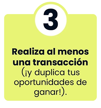 Realiza una transacción al menos